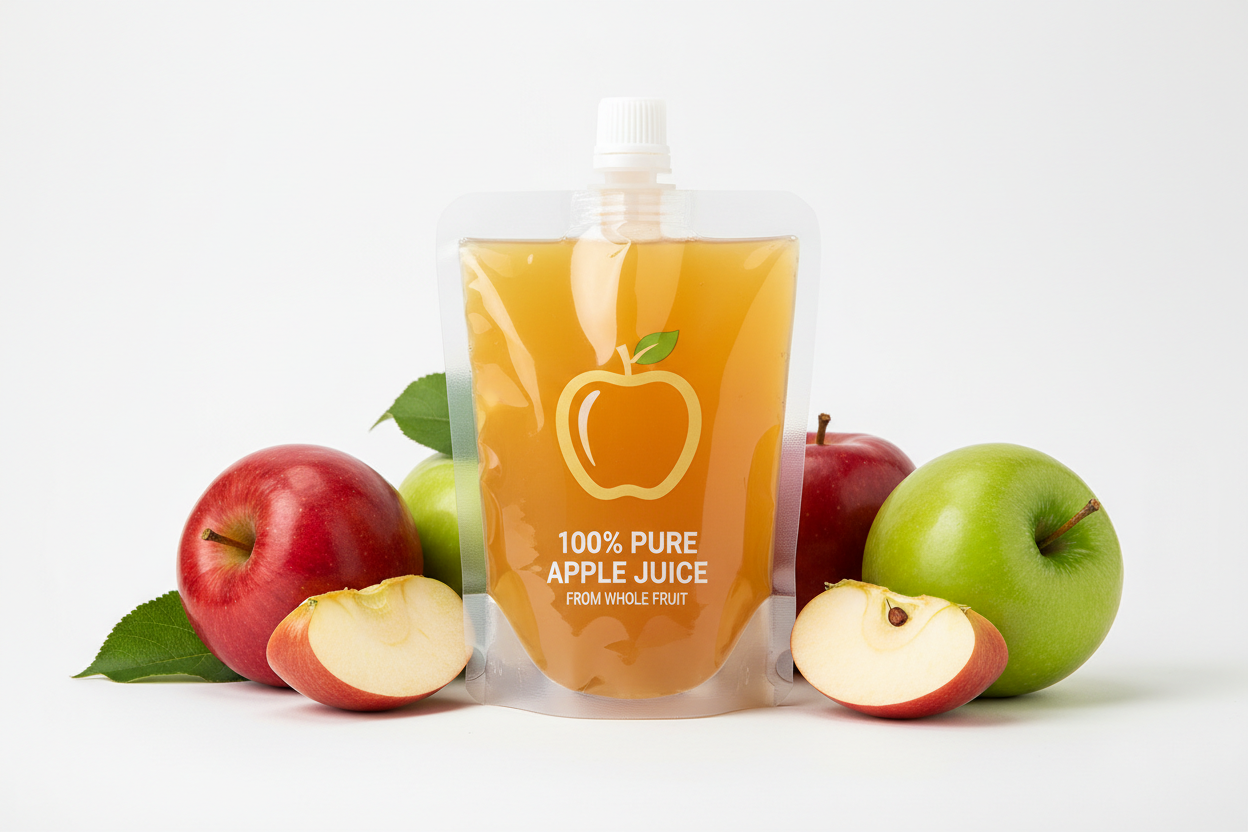 Apfelsaft im Beutel aus 100% Frucht